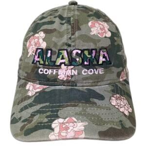 Infinity Her Baseball Cap Green Pink OS Camo Floral Alaska Coffman Cove Hat